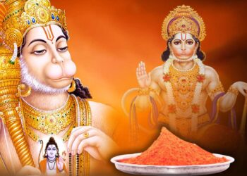 हनुमान जी शरीर पर सिंदूर लगाते हैं